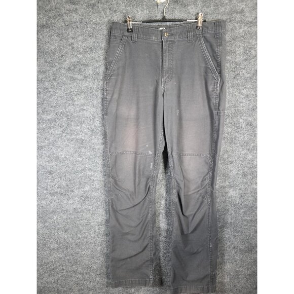 Carhartt Full Swing Pants Mens 34x34 Gray Relaxed Fit Work Utility Stains 102812 - Picture 1 of 9